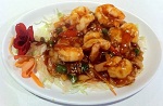 84. Szechuan Prawns in Garlic chilli sauce